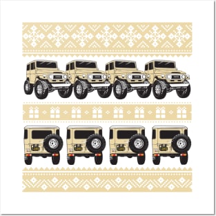 FJ40 Christmas Sweater in Tan Posters and Art